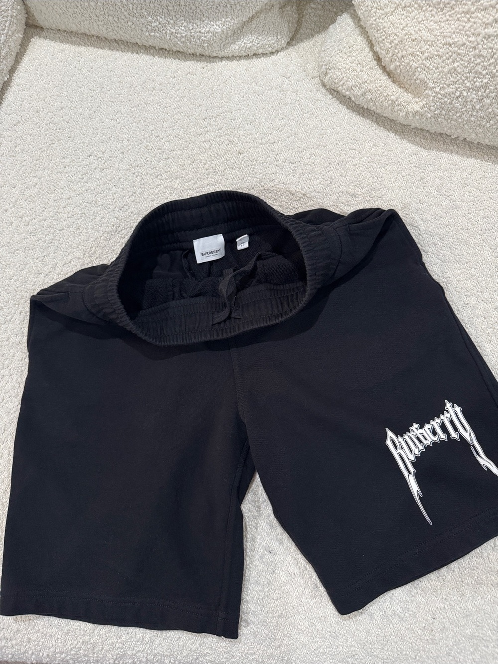 Burberry Black Men's Logo Athletic Shorts
